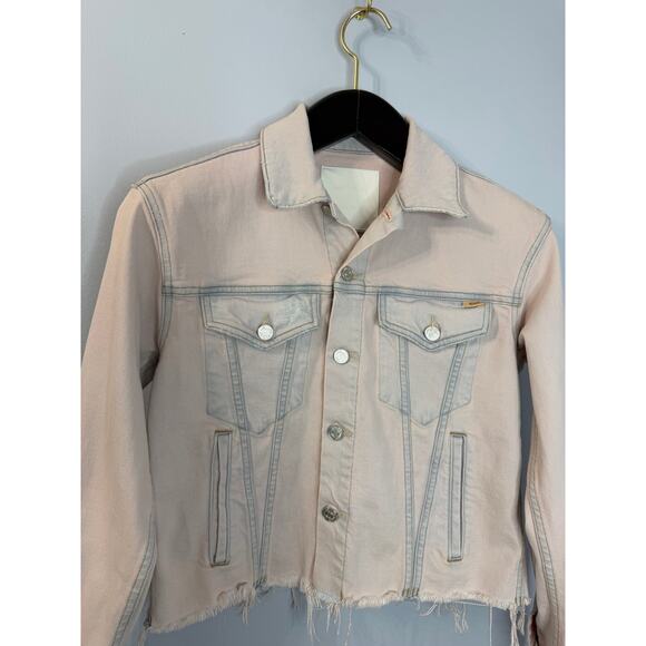 Mother Dut Dunked in Trouble The cut Drifter Jean Jacket Distressed Sz XS - Picture 6 of 10